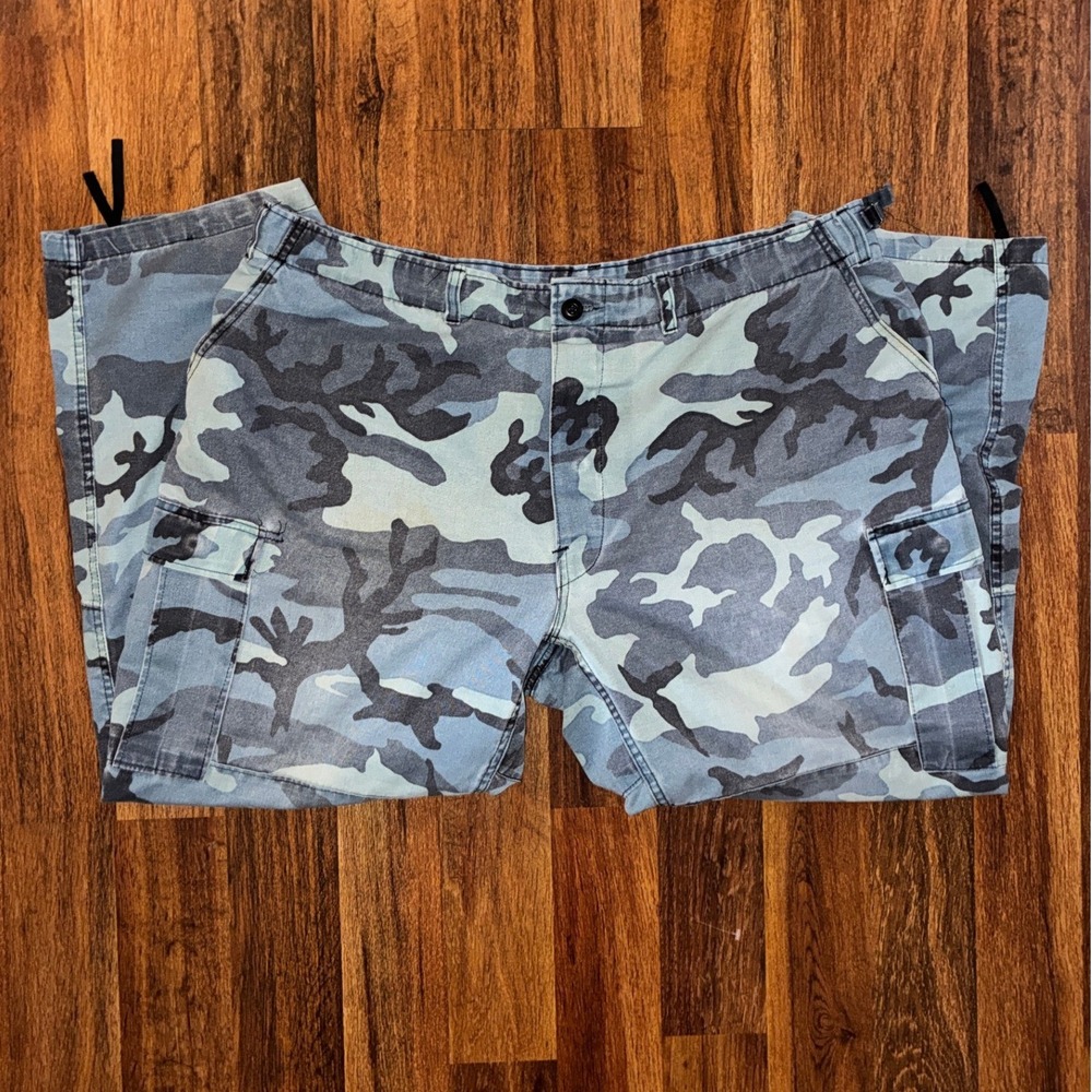 Rothco Military Division Blue Camo Cargo Pants Mens XXL Regular Made in USA